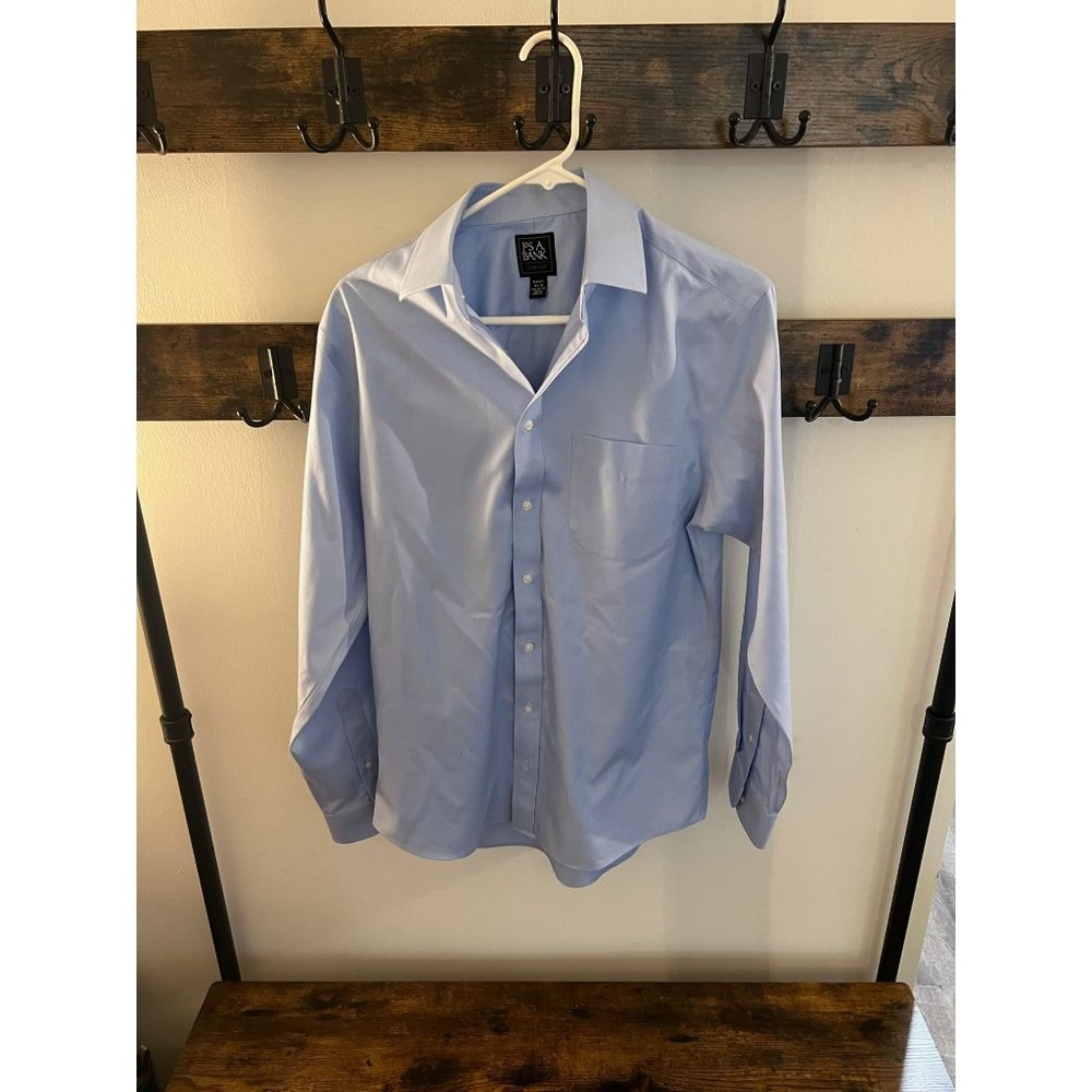Jos A. Bank blue dress shirt size 15.5